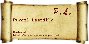 Purczl Lestár névjegykártya